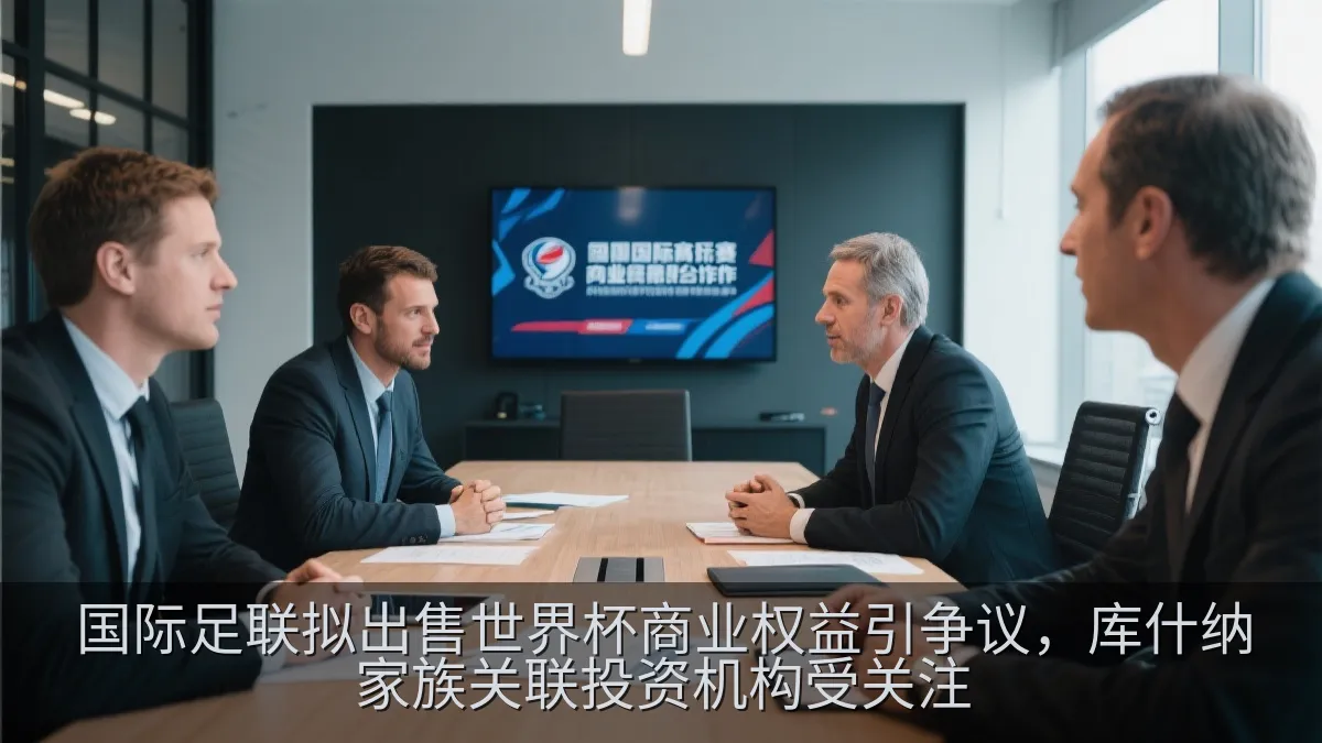 现代会议室中讨论体育商业合作的场景